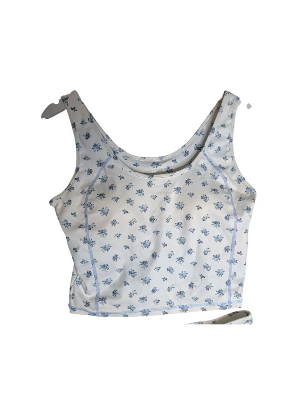 Young & Chic Crop Tank Top & Skirt Set XL Blue & White Tennis Pickleball - Picture 4 of 16